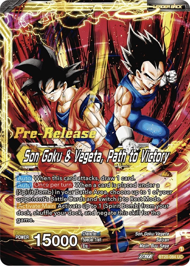 Image for SS Vegito // Son Goku & Vegeta, Path to Victory (BT20-084) (DBS-B20PRE) - Dragon Ball Super: Masters