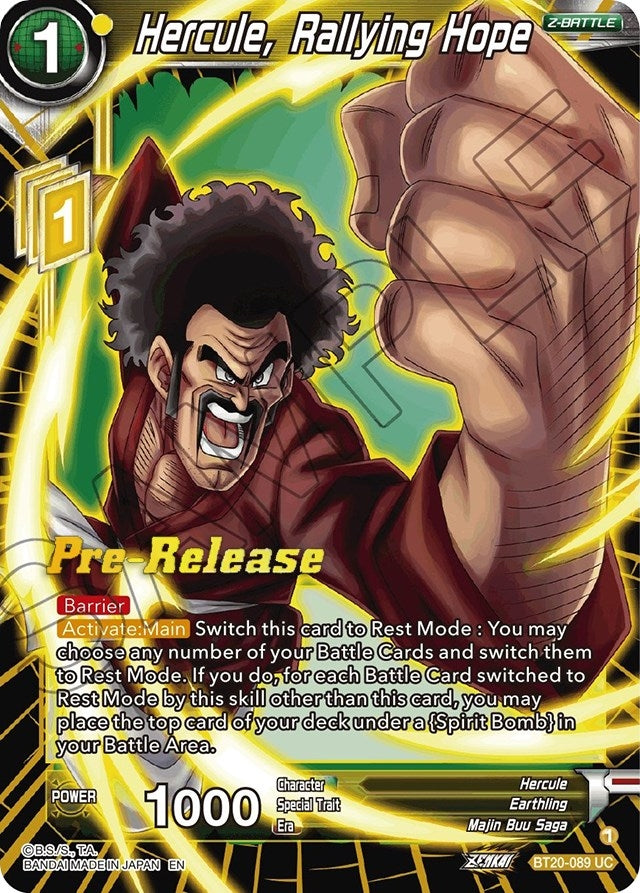 Image for Hercule, Rallying Hope (BT20-089) (DBS-B20PRE) - Dragon Ball Super: Masters