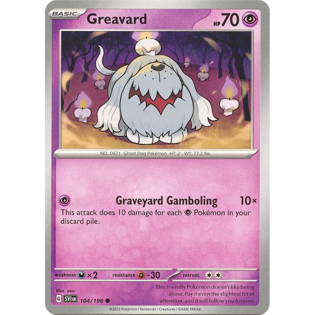 Image for Greavard (104/198) (SVI) - Pokemon