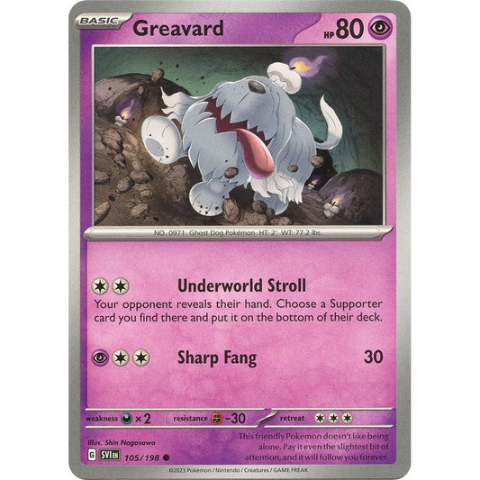Image for Greavard (105/198) (SVI) - Pokemon