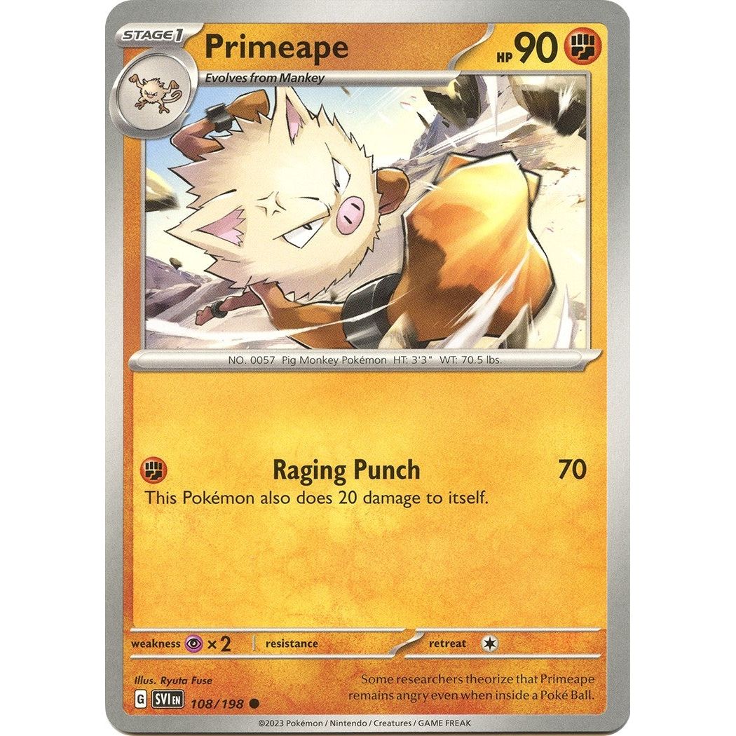 Image for Primeape (108/198) (SVI) - Pokemon