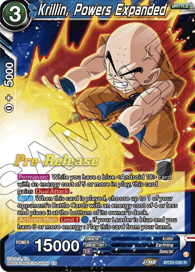 Image for Krillin, Powers Expanded (BT20-036) (DBS-B20PRE) - Dragon Ball Super: Masters