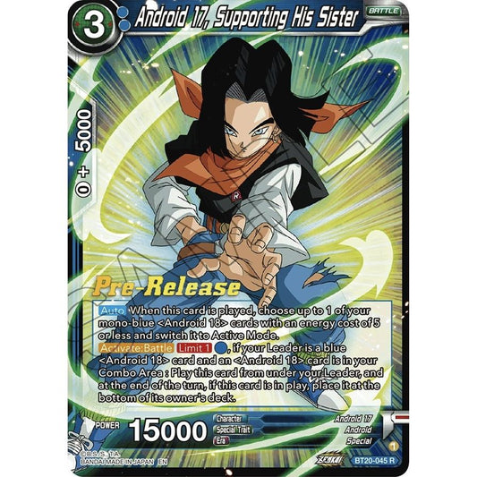 Image for Android 17, Supporting His Sister (BT20-045) (DBS-B20PRE) - Dragon Ball Super: Masters