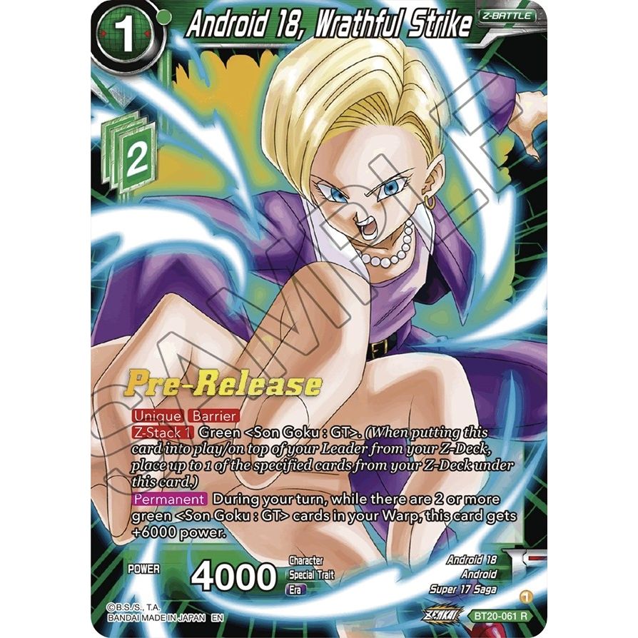 Image for Android 18, Wrathful Strike (BT20-061) (DBS-B20PRE) - Dragon Ball Super: Masters