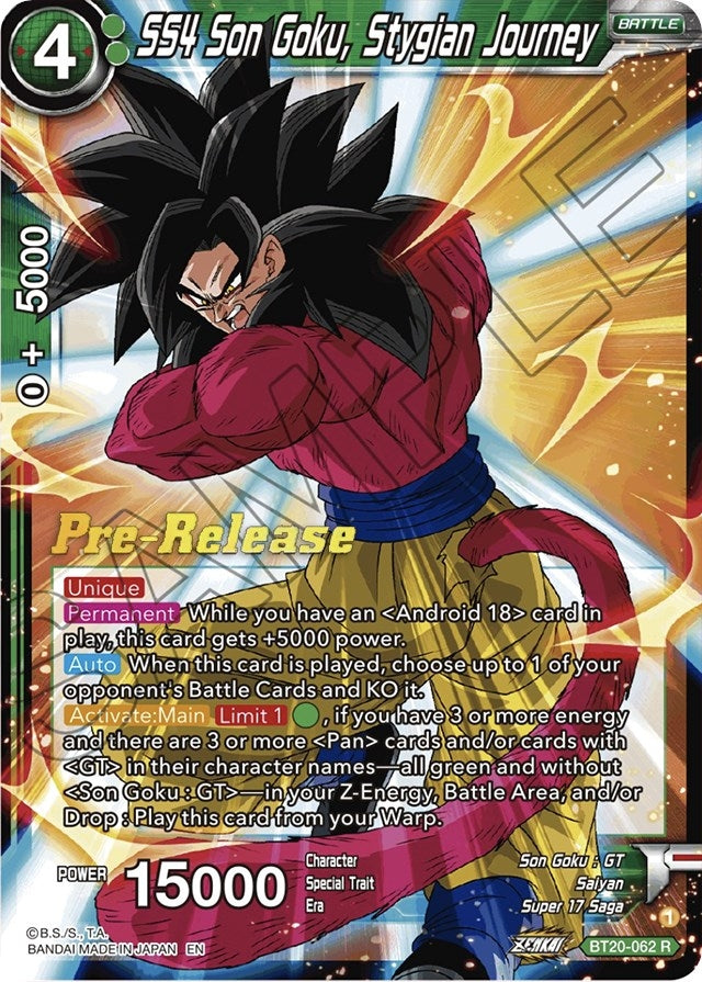 Image for SS4 Son Goku, Stygian Journey (BT20-062) (DBS-B20PRE) - Dragon Ball Super: Masters