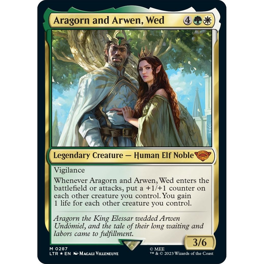 Image for Aragorn and Arwen, Wed (287) (LTR) - Magic: The Gathering