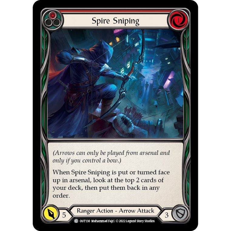 Image for Spire Sniping (Red) (OUT130) (OUT) - Flesh and Blood TCG