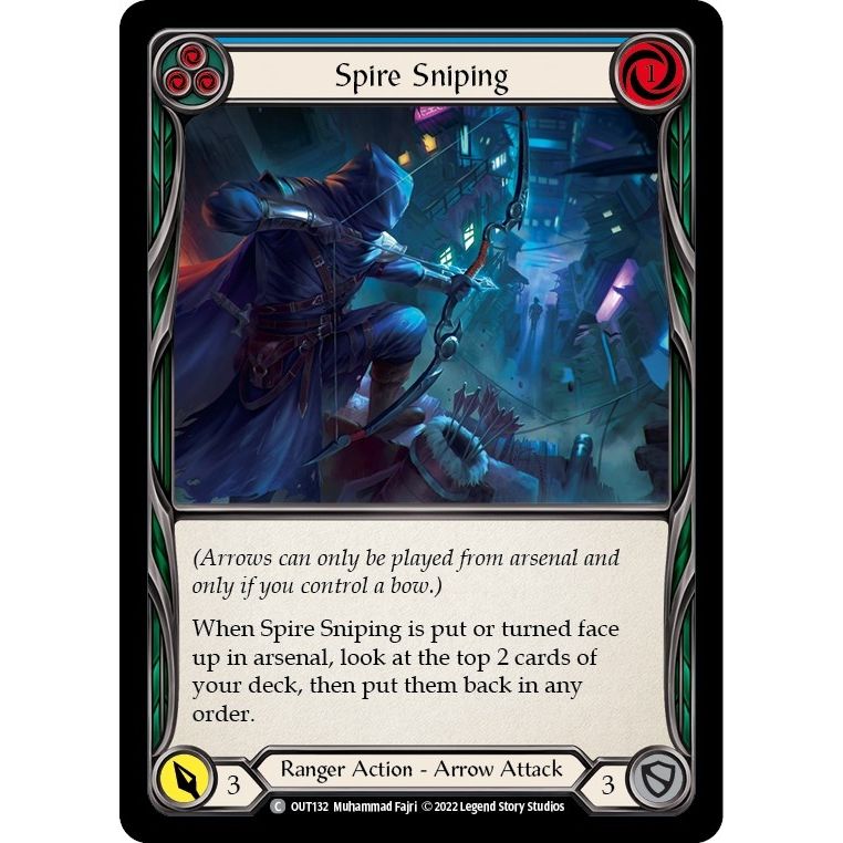 Image for Spire Sniping (Blue) (OUT132) (OUT) - Flesh and Blood TCG