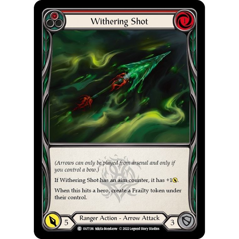 Image for Withering Shot (Red) (OUT136) (OUT) - Flesh and Blood TCG