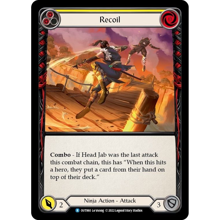 Image for Recoil (Yellow) (OUT060) (OUT) - Flesh and Blood TCG