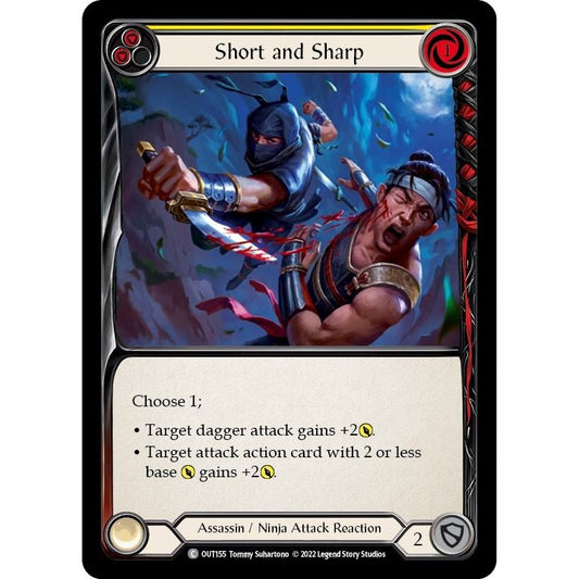 Image for Short and Sharp (Yellow) (OUT155) (OUT) - Flesh and Blood TCG