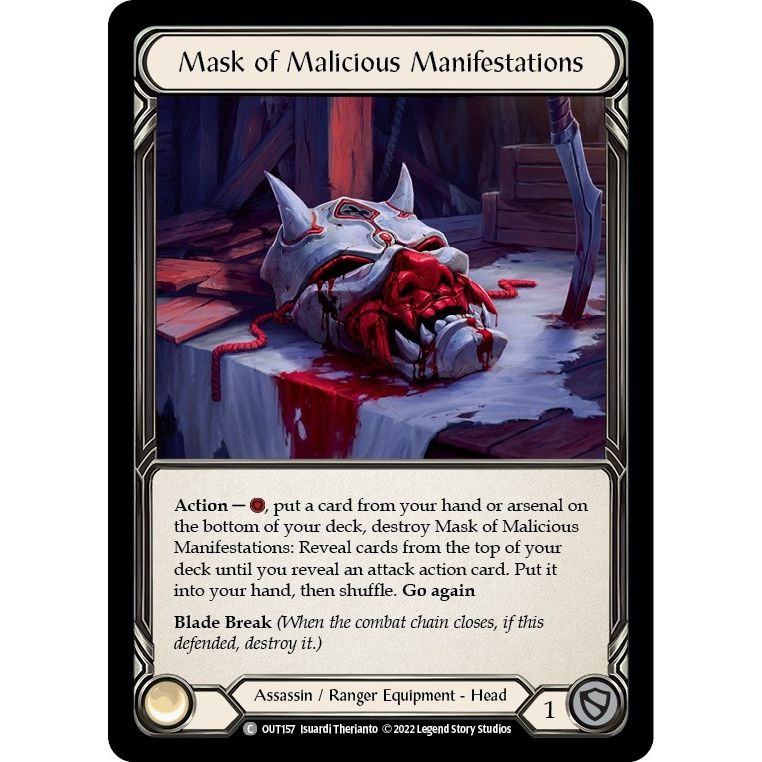 Image for Mask of Malicious Manifestations (OUT157) (OUT) - Flesh and Blood TCG