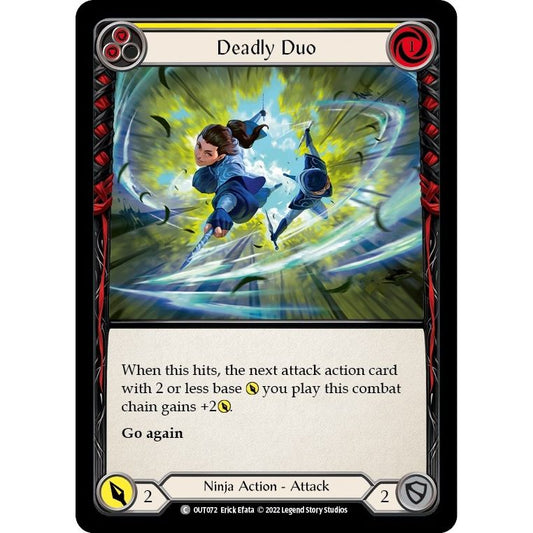 Image for Deadly Duo (Yellow) (OUT072) (OUT) - Flesh and Blood TCG