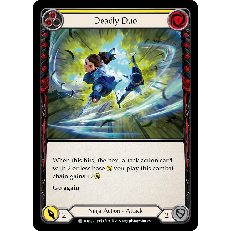 Image for Deadly Duo (Yellow) (OUT072) (OUT) - Flesh and Blood TCG