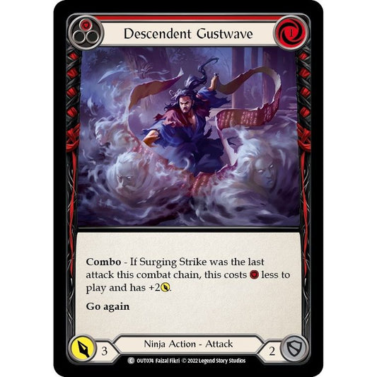 Image for Descendent Gustwave (Red) (OUT074) (OUT) - Flesh and Blood TCG