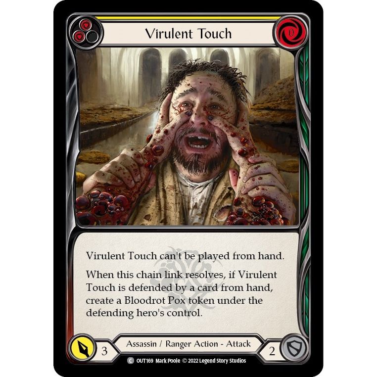 Image for Virulent Touch (Yellow) (OUT169) (OUT) - Flesh and Blood TCG