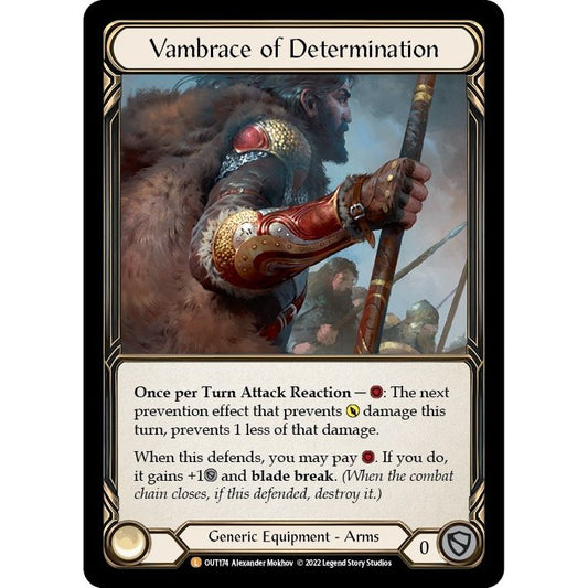 Image for Vambrace of Determination (OUT174) (OUT) - Flesh and Blood TCG