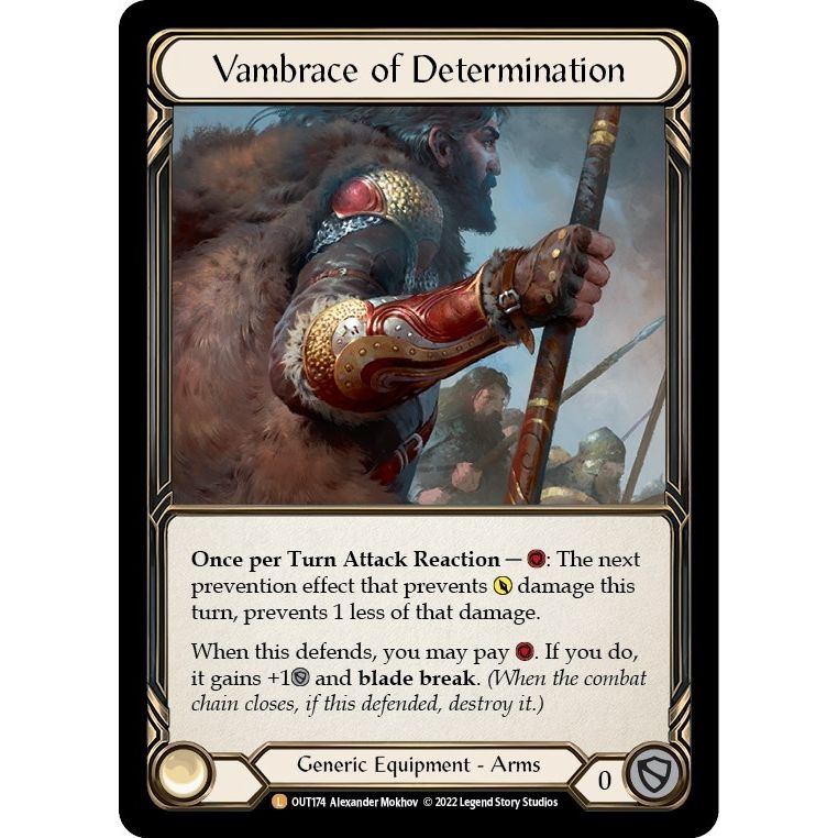 Image for Vambrace of Determination (OUT174) (OUT) - Flesh and Blood TCG