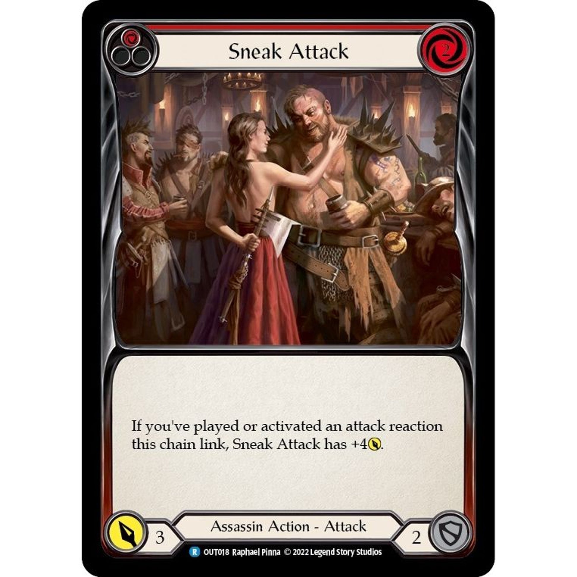 Image for Sneak Attack (Red) (OUT018) (OUT) - Flesh and Blood TCG