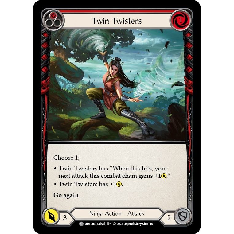 Image for Twin Twisters (Red) (OUT086) (OUT) - Flesh and Blood TCG