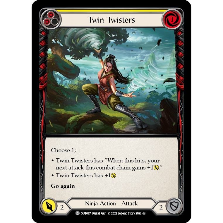 Image for Twin Twisters (Yellow) (OUT087) (OUT) - Flesh and Blood TCG