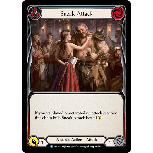 Image for Sneak Attack (Blue) (OUT020) (OUT) - Flesh and Blood TCG