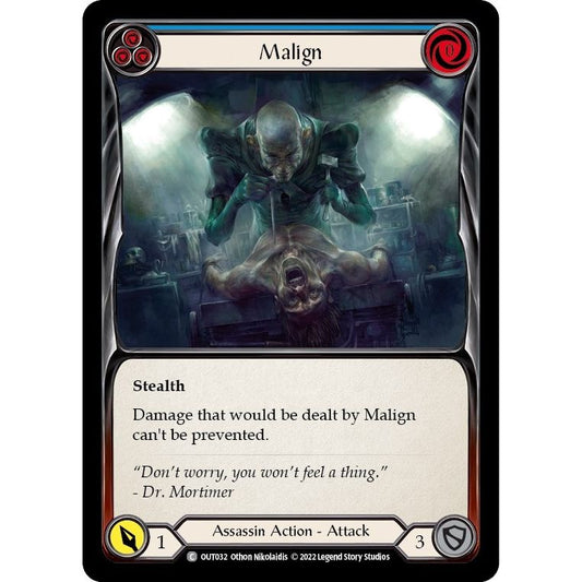 Image for Malign (Blue) (OUT032) (OUT) - Flesh and Blood TCG