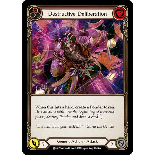 Image for Destructive Deliberation (Red) (OUT204) (OUT) - Flesh and Blood TCG