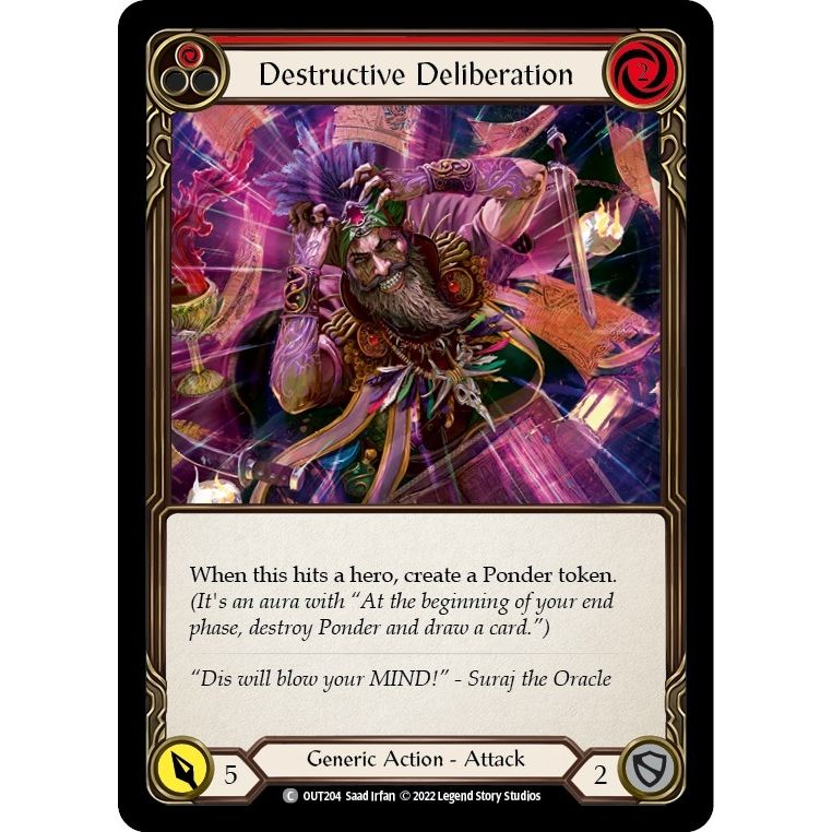 Image for Destructive Deliberation (Red) (OUT204) (OUT) - Flesh and Blood TCG