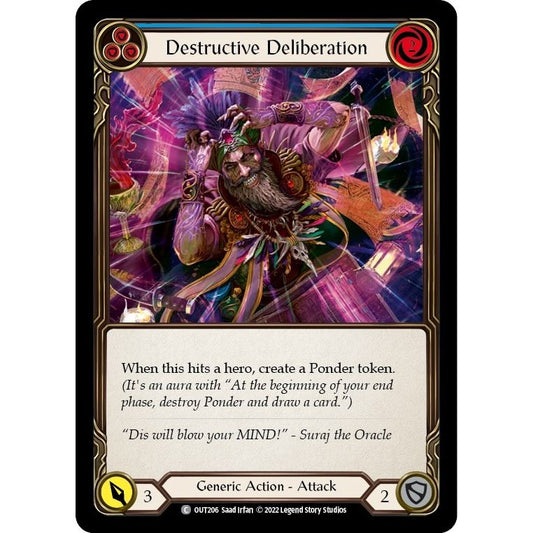 Image for Destructive Deliberation (Blue) (OUT206) (OUT) - Flesh and Blood TCG