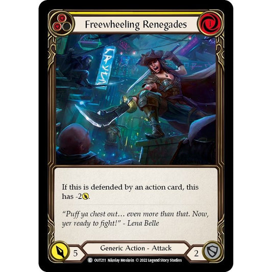 Image for Freewheeling Renegades (Yellow) (OUT211) (OUT) - Flesh and Blood TCG