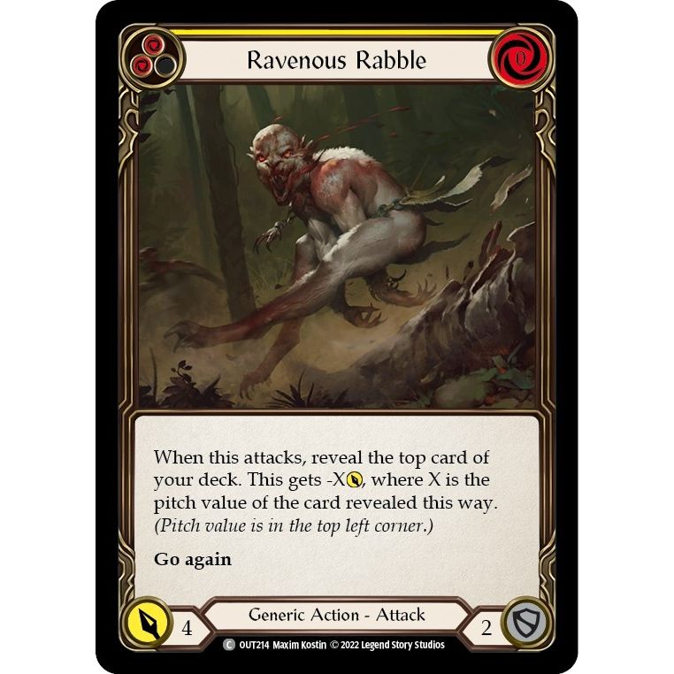 Image for Ravenous Rabble (Yellow) (OUT214) (OUT) - Flesh and Blood TCG
