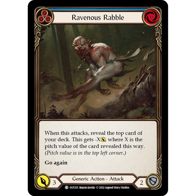 Image for Ravenous Rabble (Blue) (OUT215) (OUT) - Flesh and Blood TCG