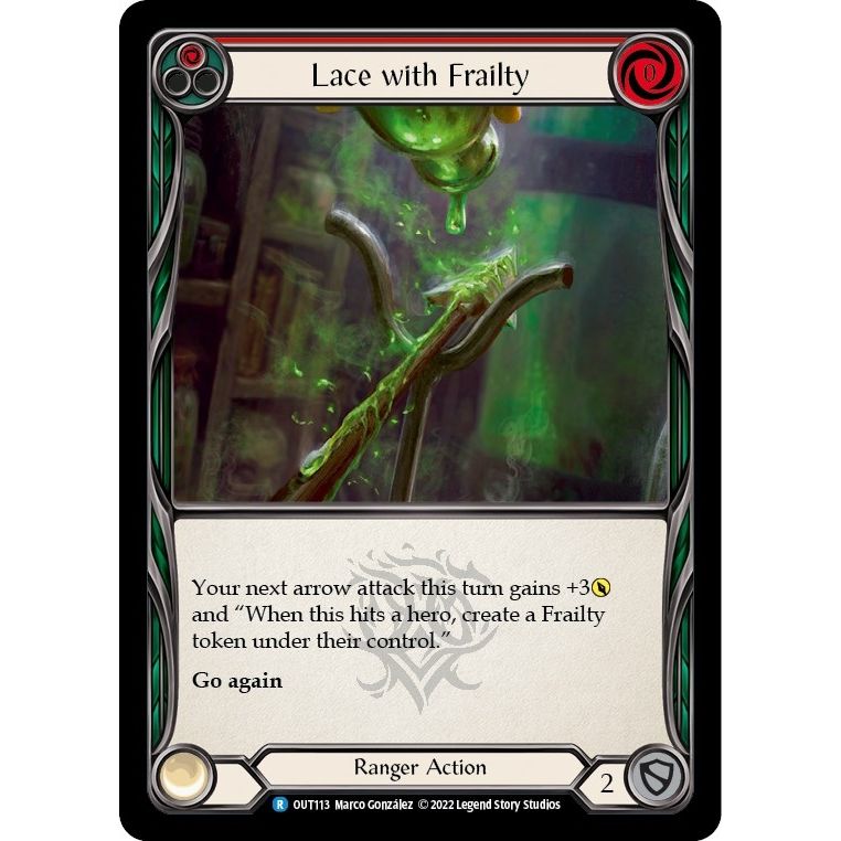 Image for Lace with Frailty (Red) (OUT113) (OUT) - Flesh and Blood TCG