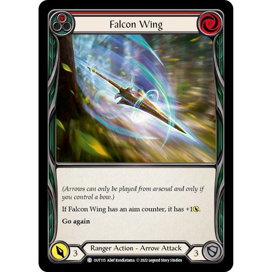 Image for Falcon Wing (Red) (OUT115) (OUT) - Flesh and Blood TCG
