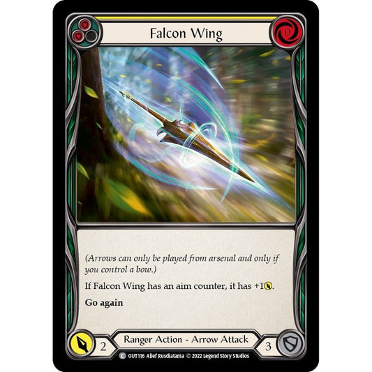 Image for Falcon Wing (Yellow) (OUT116) (OUT) - Flesh and Blood TCG