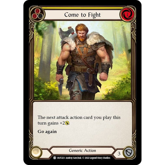 Image for Come to Fight (Yellow) (OUT223) (OUT) - Flesh and Blood TCG