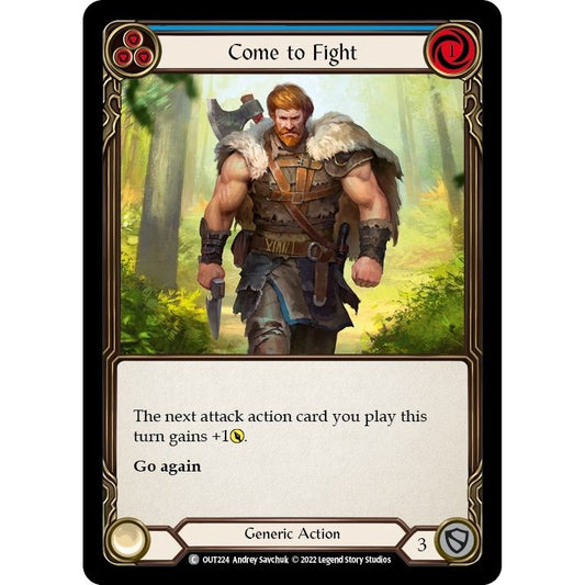 Image for Come to Fight (Blue) (OUT224) (OUT) - Flesh and Blood TCG