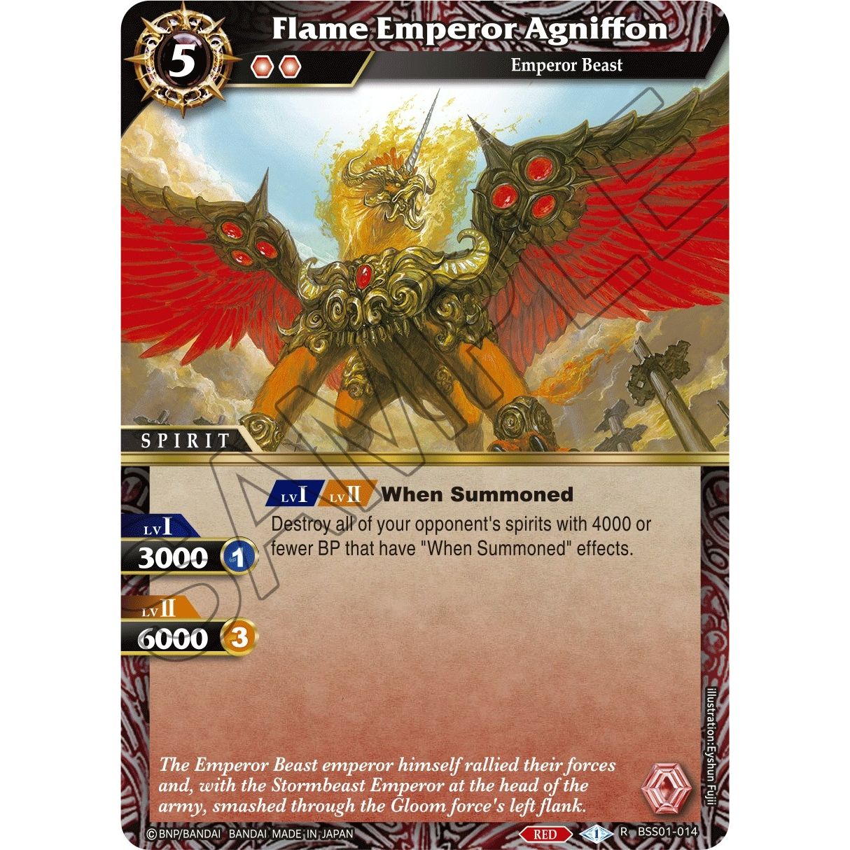 Image for Flame Emperor Agniffon (BSS01-014) (BSS01) - Battle Spirits Saga