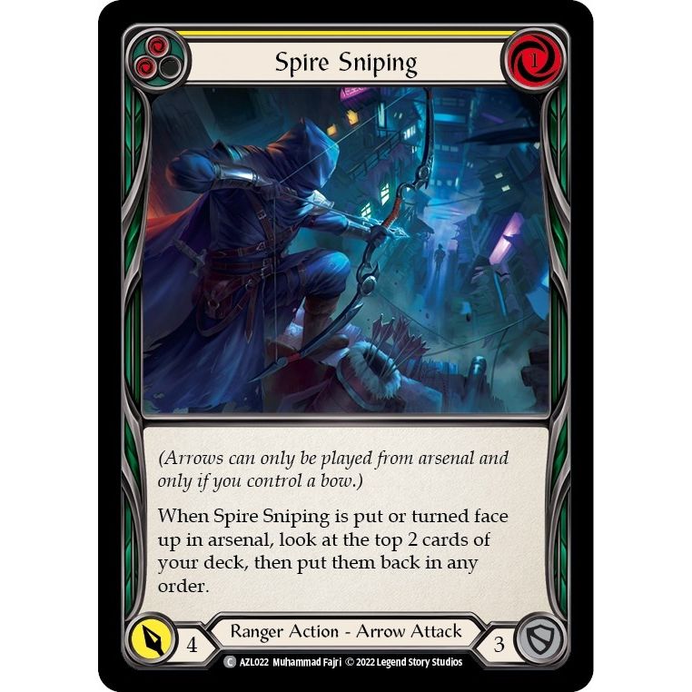 Image for Spire Sniping (Yellow) (AZL022) - Flesh and Blood TCG