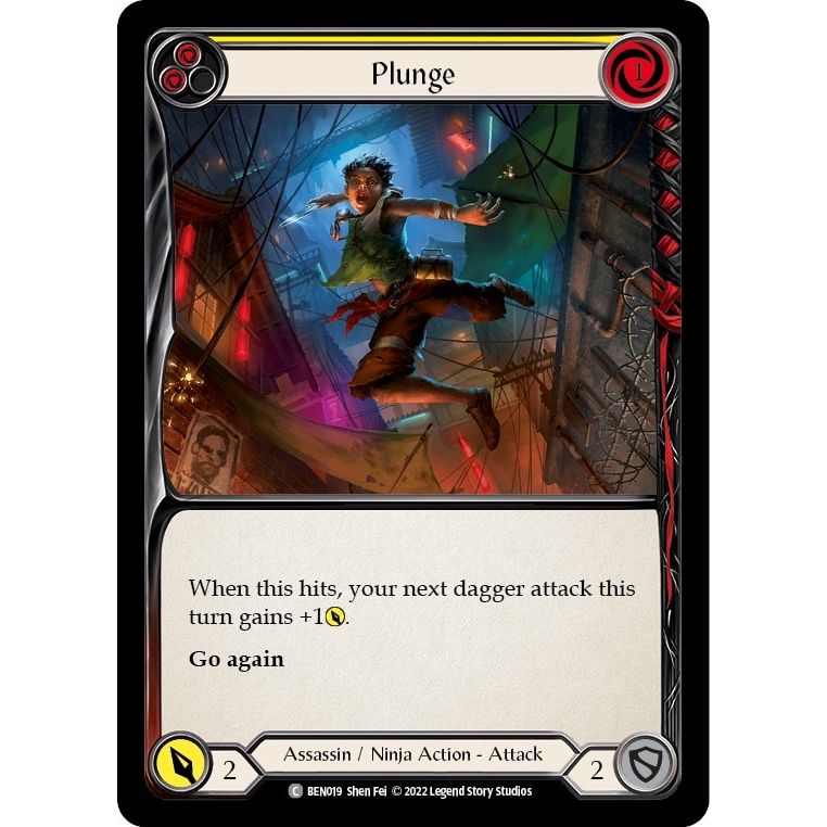 Image for Plunge (Yellow) (BEN019) - Flesh and Blood TCG
