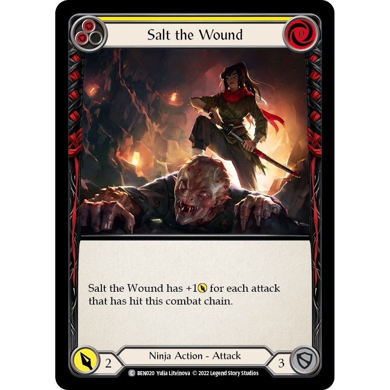 Image for Salt the Wound (Yellow) (BEN020) - Flesh and Blood TCG