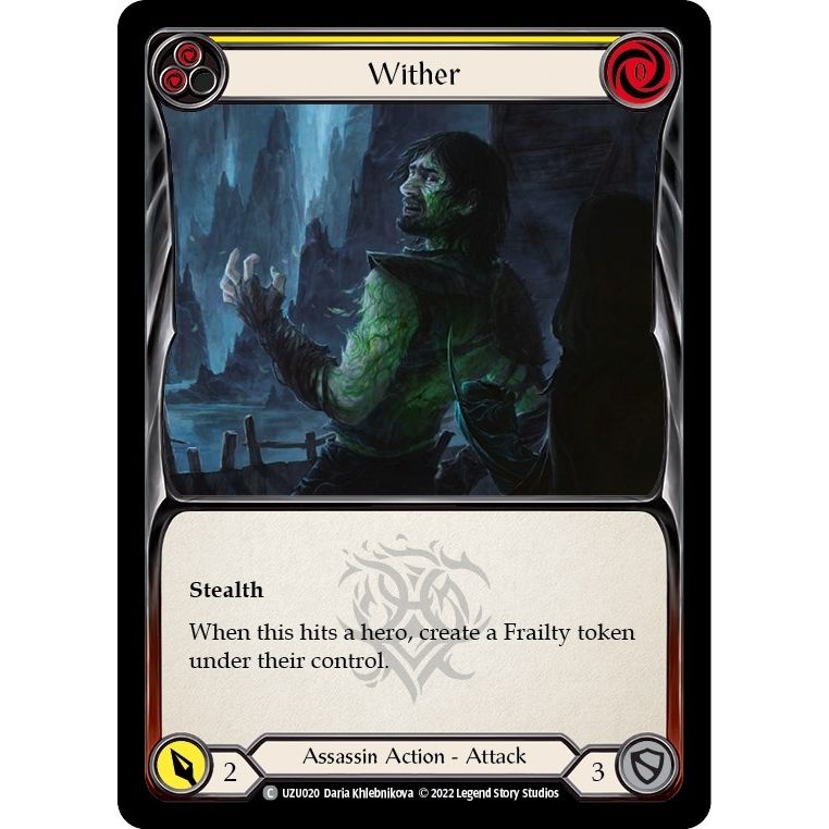 Image for Wither (Yellow) (UZU020) - Flesh and Blood TCG