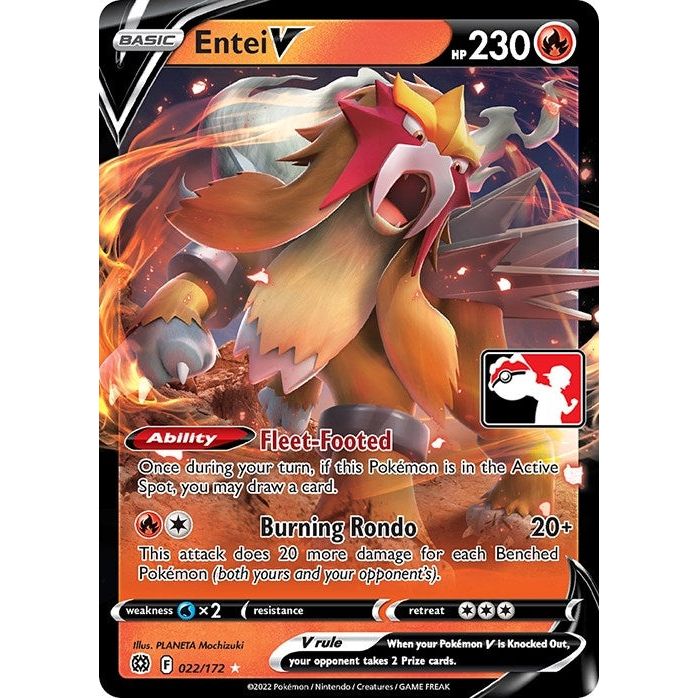 Image for Entei V (022/172) - Pokemon
