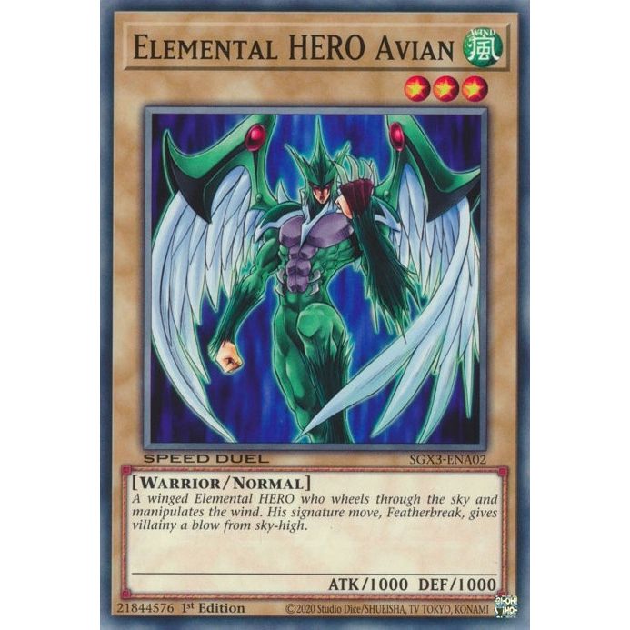 Image for Elemental HERO Avian (SGX3-ENA02) (SGX3) - YuGiOh
