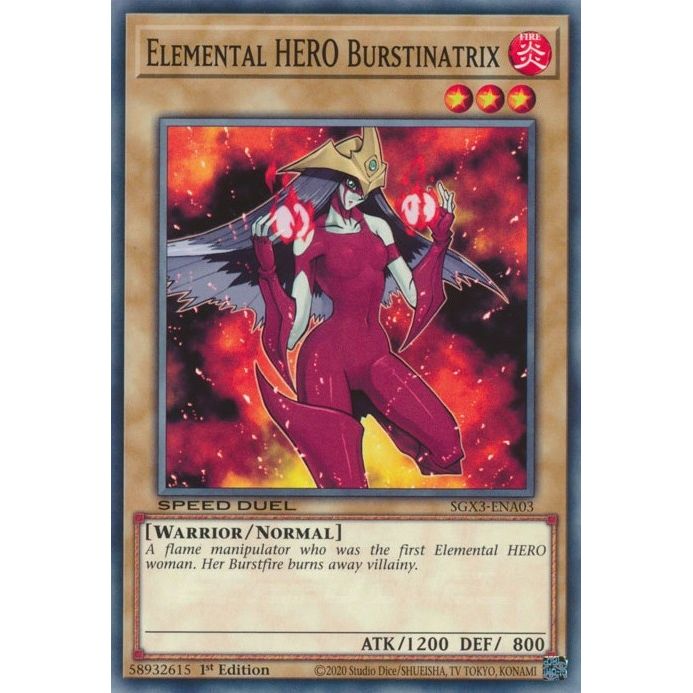 Image for Elemental HERO Burstinatrix (SGX3-ENA03) (SGX3) - YuGiOh