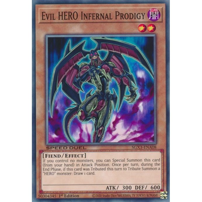 Image for Evil HERO Infernal Prodigy (SGX3-ENA08) (SGX3) - YuGiOh