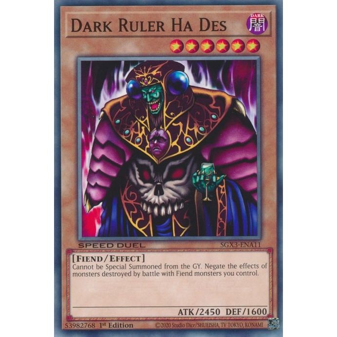 Image for Dark Ruler Ha Des (SGX3-ENA11) (SGX3) - YuGiOh