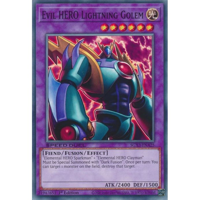 Image for Evil HERO Lightning Golem (SGX3-ENA25) (SGX3) - YuGiOh
