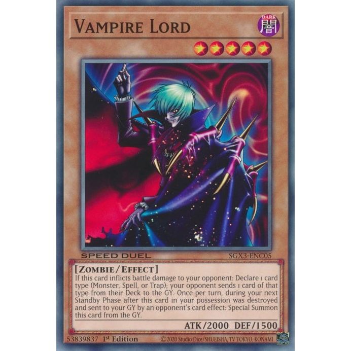 Image for Vampire Lord (SGX3-ENC05) (SGX3) - YuGiOh